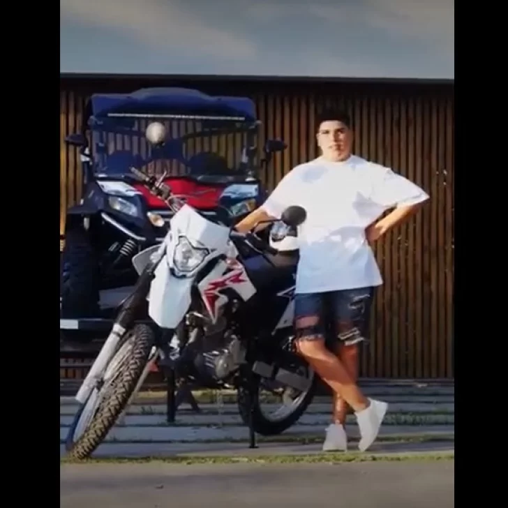 La moto que Thiago Medina mostró en sus redes sociales y que lo dejó en terapia intensiva