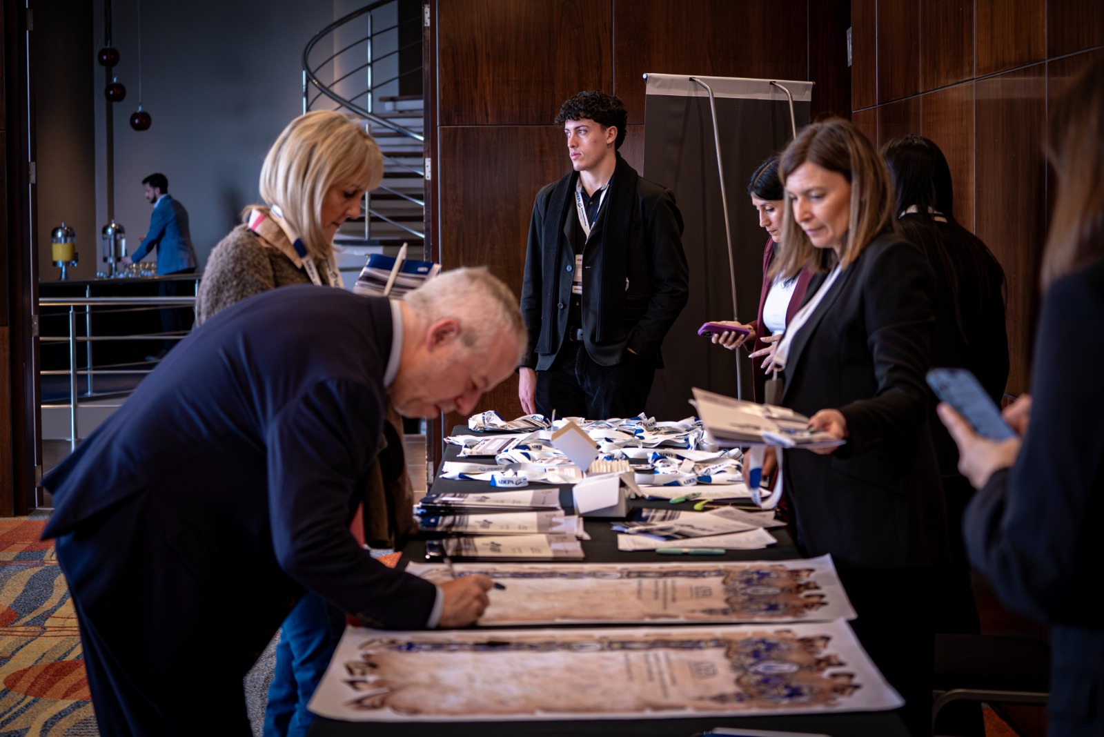  Directivos y editores de medios impresos, digitales y audiovisuales de todo el país participan de las jornadas que reúne a la prensa argentina en el Hotel Rayentray de Puerto Madryn.FOTO: FEDERICO KROWICKI / CANAL 12