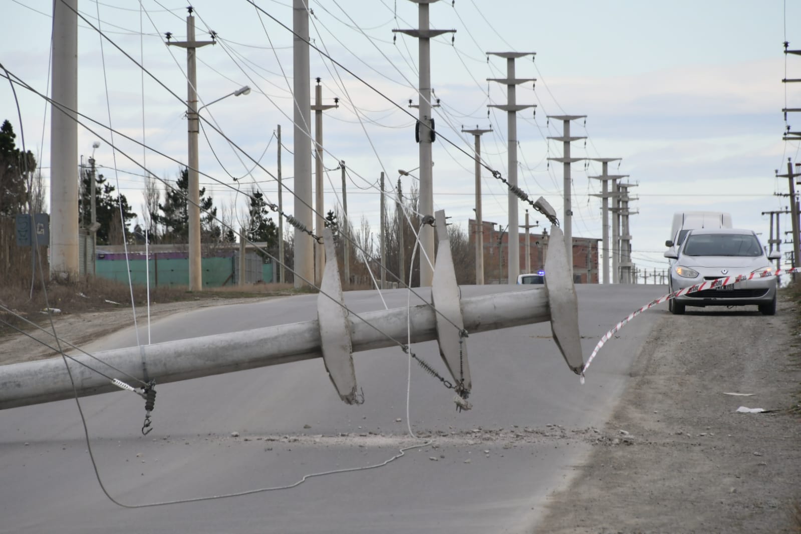  El poste que había quedado 