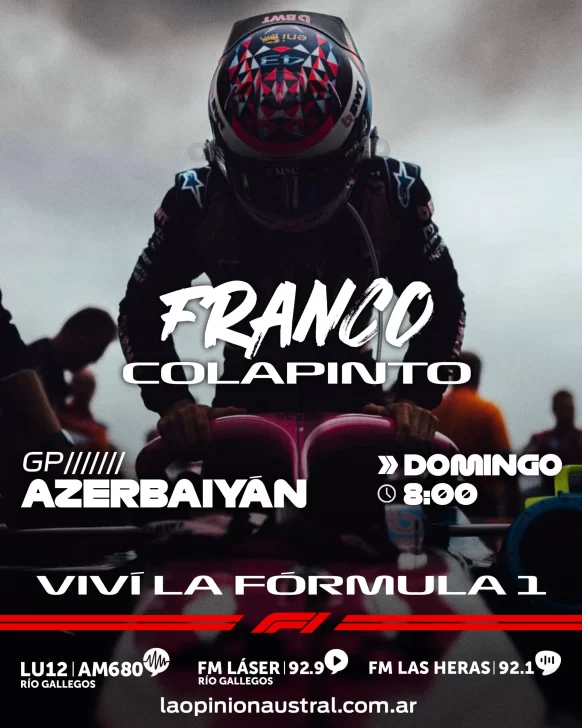 Pelota Libre, Roja Directa o Al Ángulo TV: dónde ver la carrera de Franco Colapinto en el Gran Premio de Azerbaiyán de la F1