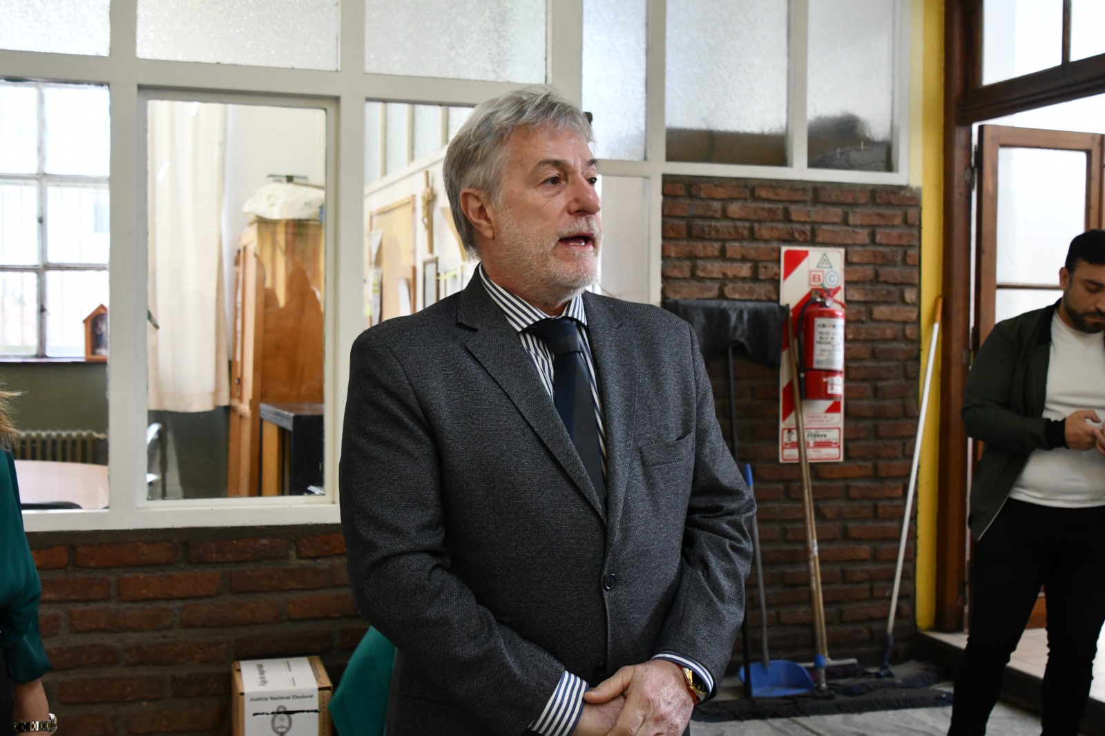  El juez Claudio Vázquez en el simulacro del pasado 19 de septiembre. FOTO: JUAN PALACIOS / LA OPINIÓN AUSTRAL