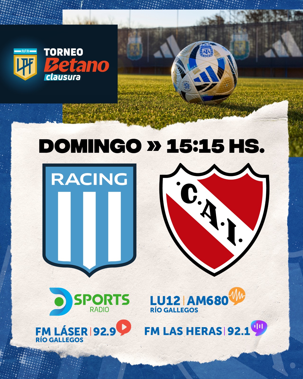 Pelota Libre o Fútbol Libre: cómo ver en vivo Racing vs. Independiente, por el Torneo Clausura
