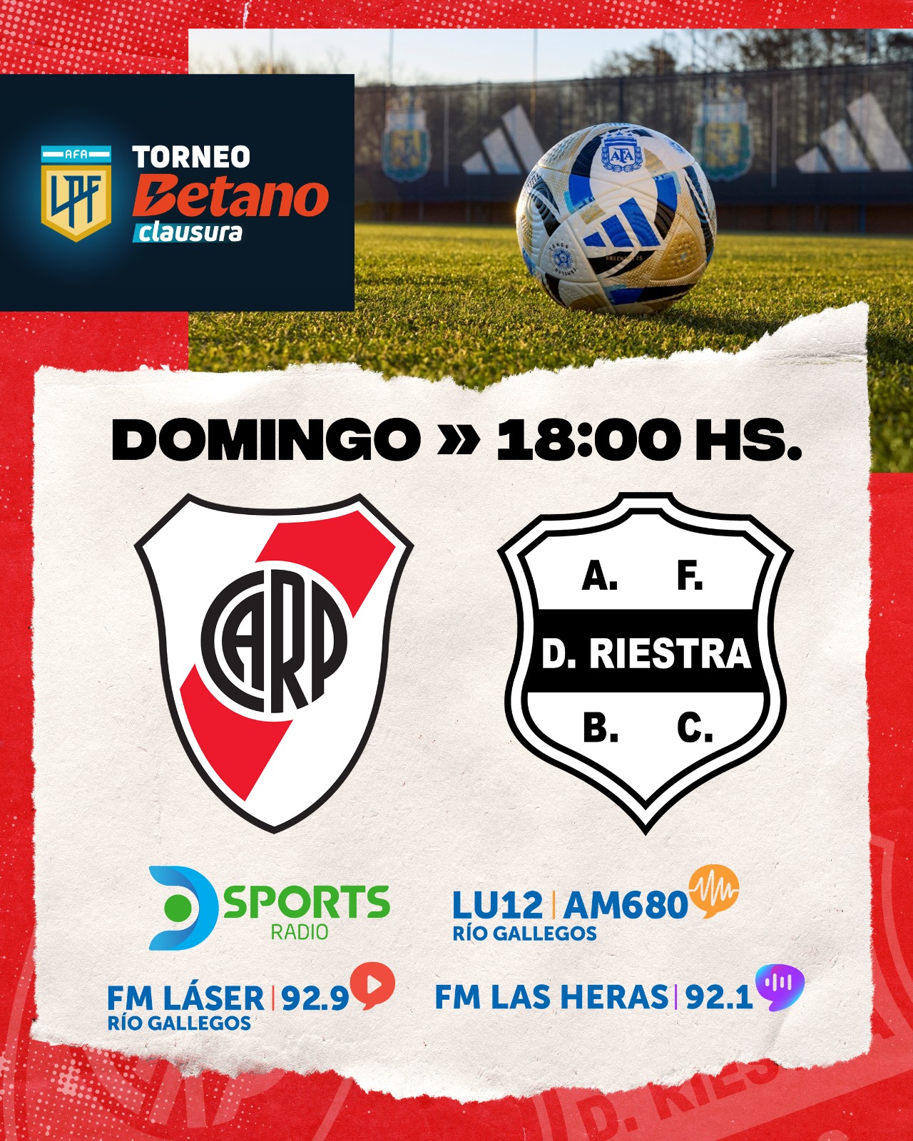 Pelota Libre o Fútbol Libre: cómo ver en vivo River vs. Deportivo Riestra, por el Torneo Clausura