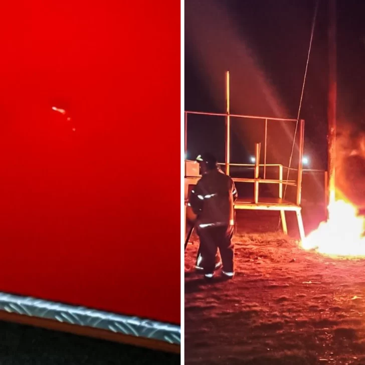 Camión de bomberos se dirigía a una quema de cubiertas y fue atacado con “un objeto contundente” Camión de bomberos se dirigía a una quema de cubiertas y fue atacado con “un objeto contundente”