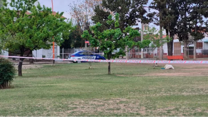  La plaza en donde falleció el adolescente de 13 años en Carlos Paz.Por: Pablo Olivarez / El Doce.