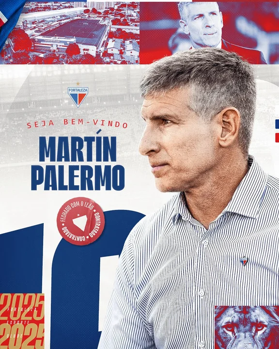 Martin Palermo es el nuevo director técnico de Fortaleza de Brasil