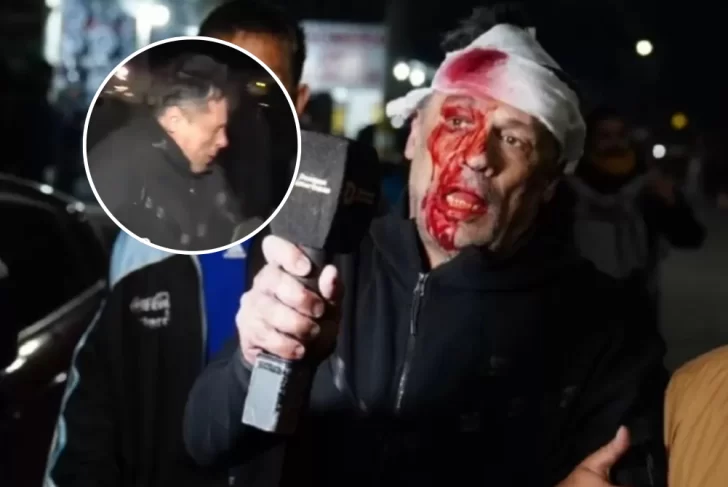 Ataque al periodista Cristian Mercatante: así fue el momento en que recibió un botellazo en el acto de La Libertad Avanza