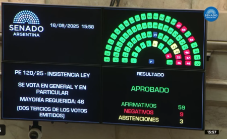 El senado rechazó el veto del Gobierno a la Ley de reparto de Aportes del Tesoro Nacional 