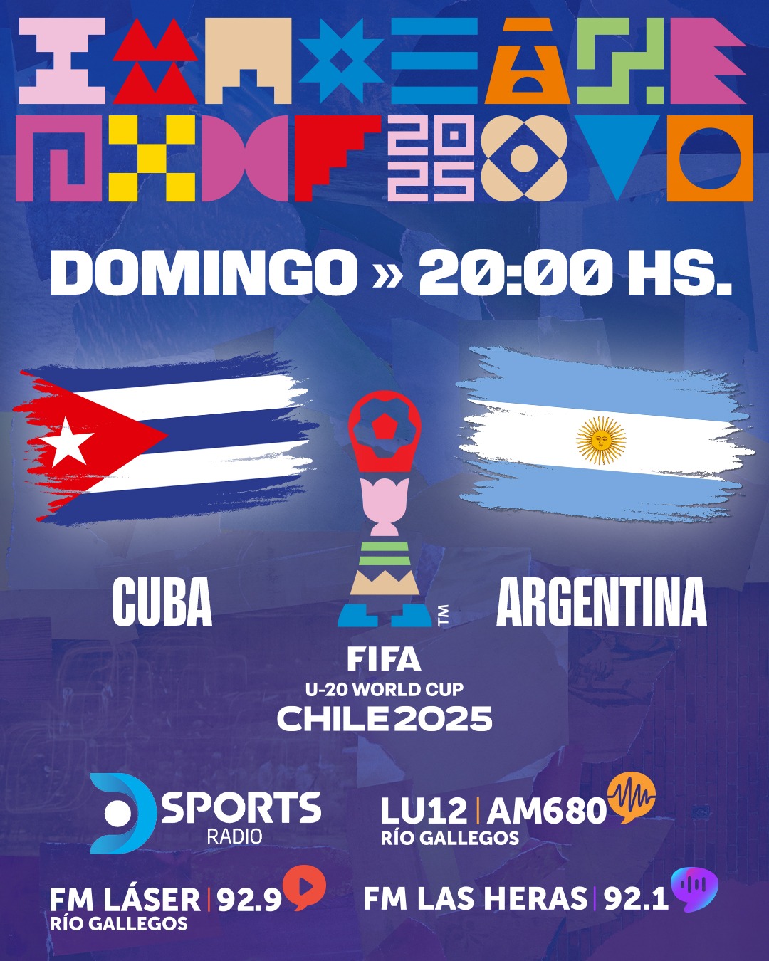 Pelota Libre o Roja Directa: cómo ver en vivo Argentina vs. Cuba en el Mundial Sub 20 Chile 2025