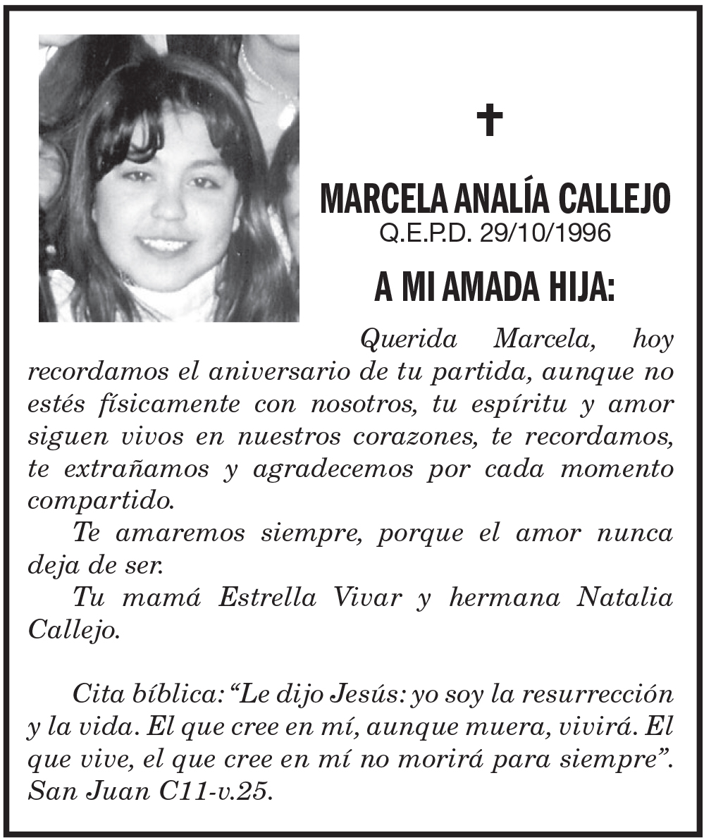 Avisos fúnebres del día 29 de octubre de 2025