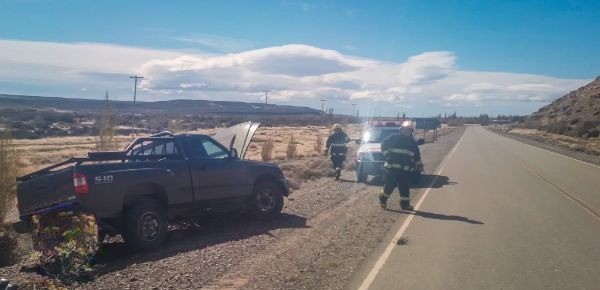Perdió el control de su camioneta y despistó a raíz de las fuertes ráfagas de viento