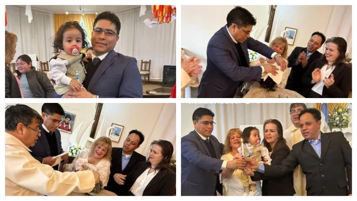 Bautizaron a Noah, el bebé de Río Gallegos que no fue apadrinado por Javier Milei, y Claudio Vidal fue el padrino