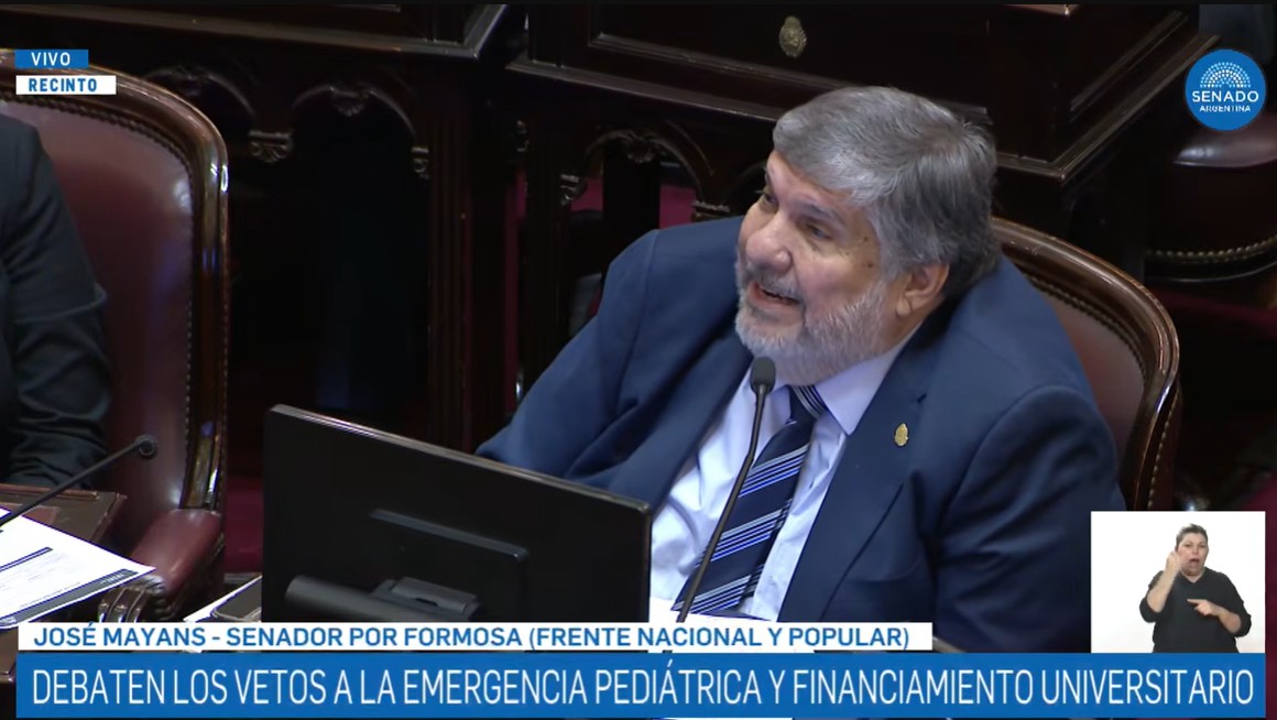  José Mayans, senador nacional de Unidad Ciudadana.