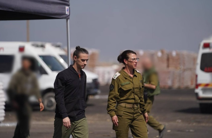  Ariel Cunio (35), tras ser liberado.