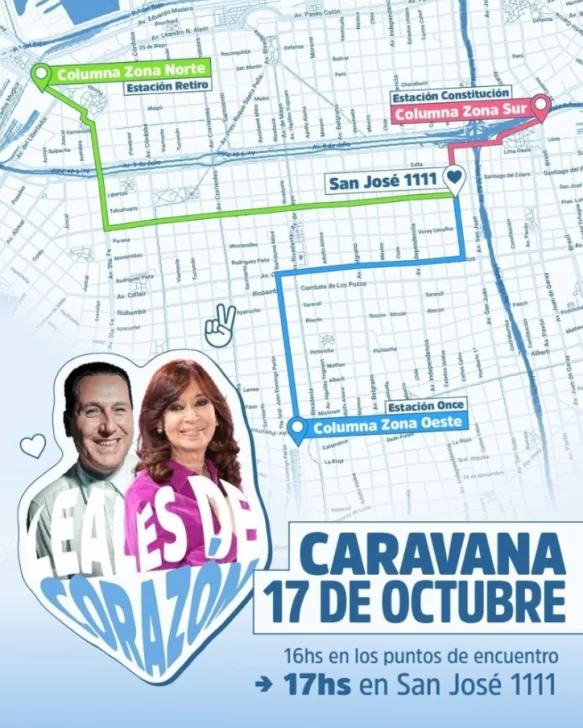 Día de la Lealtad Peronista: el PJ se moviliza a la casa de Cristina Kirchner 