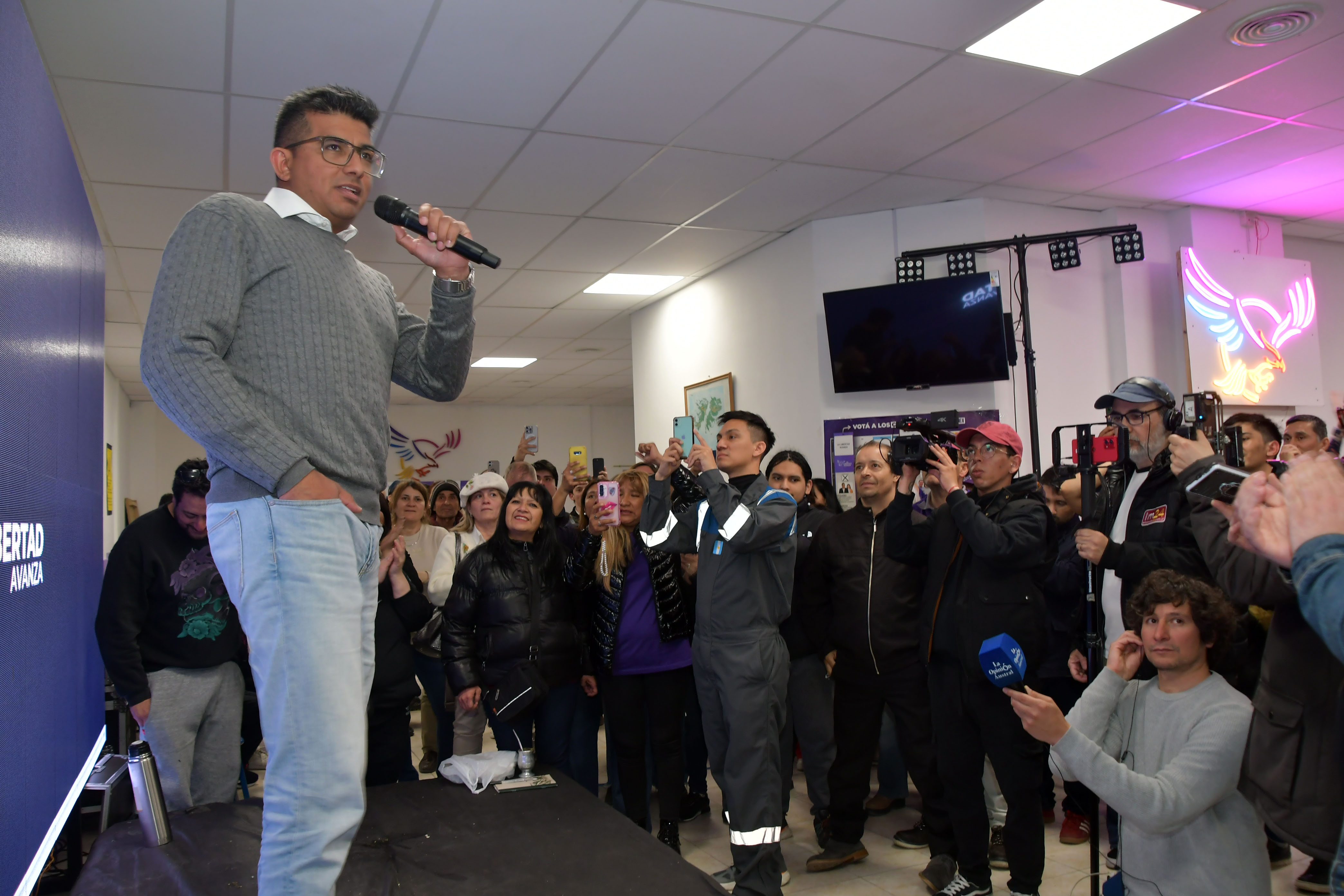  Jairo Guzmán valoró la primera elección de La Libertad Avanza con candidatos propios en Santa Cruz. (Foto: Juan Palacios/La Opinión Austral).