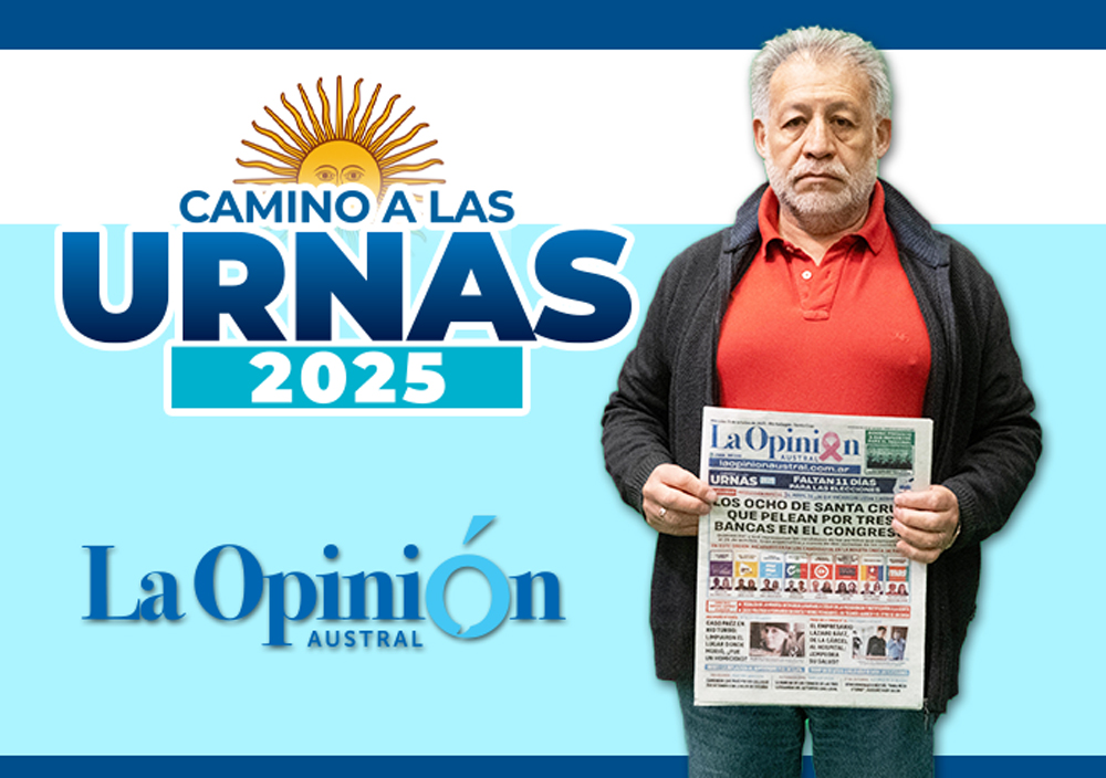  Jesús Mariano posó con la edición especial de La Opinión Austral.