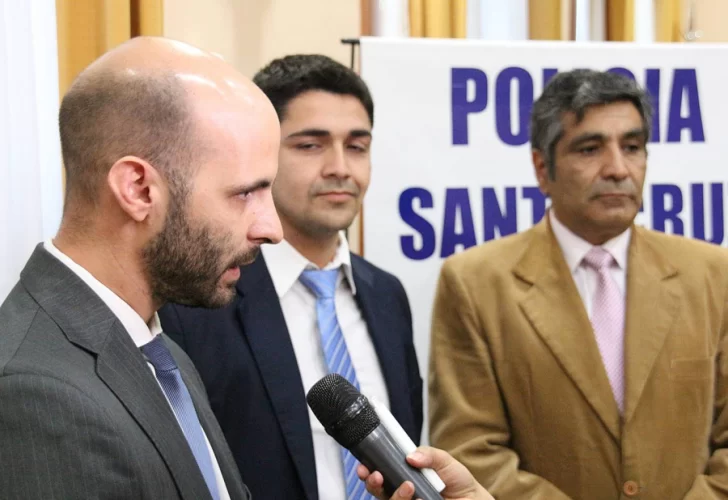 Fernando Basanta y Lisandro De La Torre cuando eran funcionarios del Poder Ejecutivo de Santa Cruz.