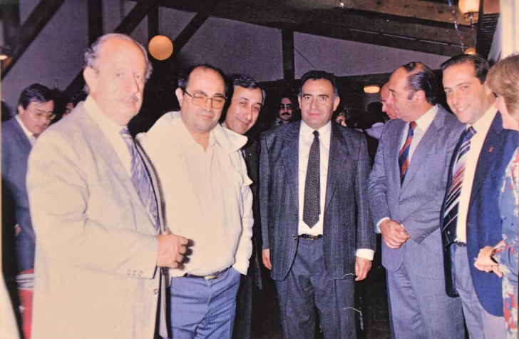  Carlos Gianantonio, Pedro Campoy, Arturo Puricelli, Héctor Tejada, Volonté y Osvaldo Scippo en las Primeras Jornadas de Pediatría Argentina - Chile en 1989.