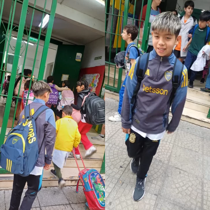  Primer día de escuela para Milo en Buenos Aires.