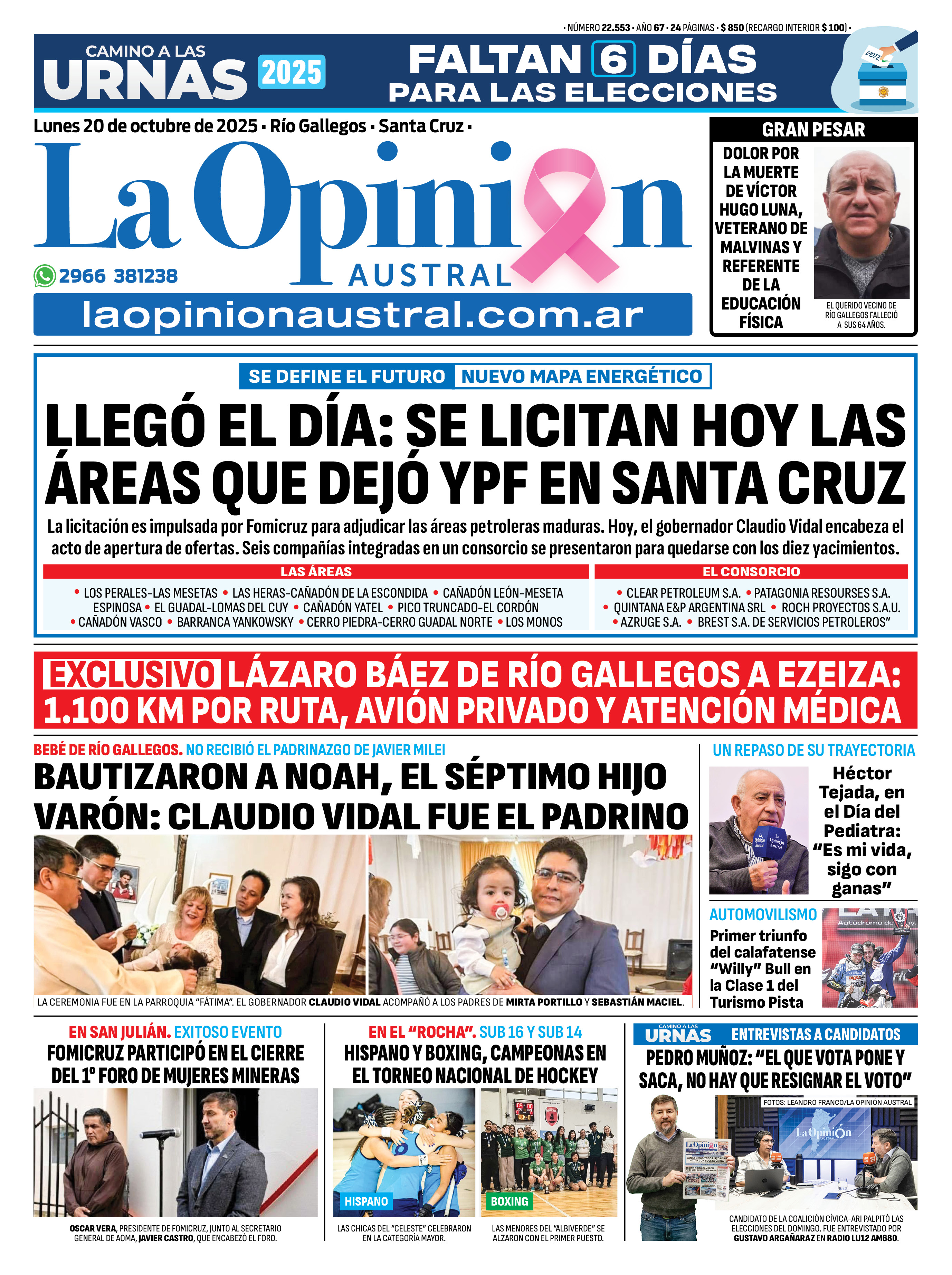 Llegó el día: se licitan las áreas que cedió YPF en Santa Cruz