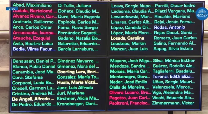  Así votaron los senadores por el financiamiento a las universidades.