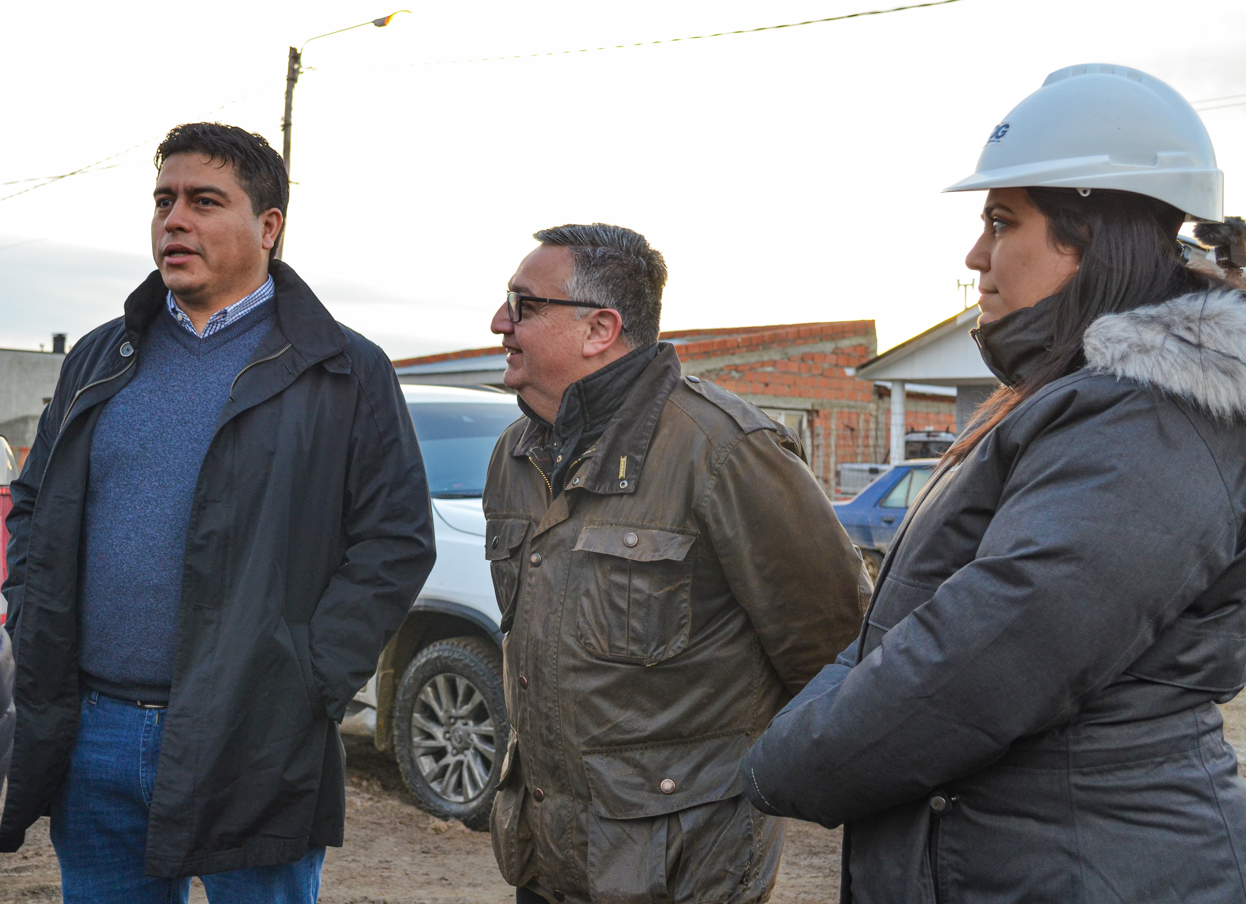  Claudio Vidal, Marcelo De La Torre y Yamile Robles supervisaron las obras.