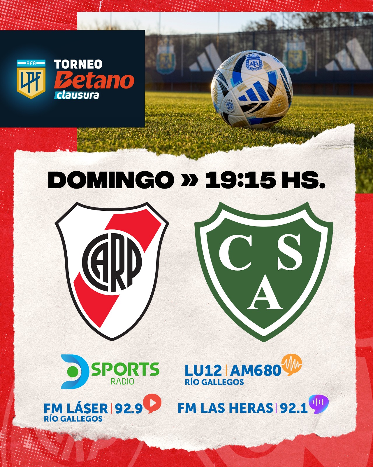 Pelota Libre o Fútbol Libre: cómo ver en vivo River vs. Sarmiento, por el Torneo Clausura