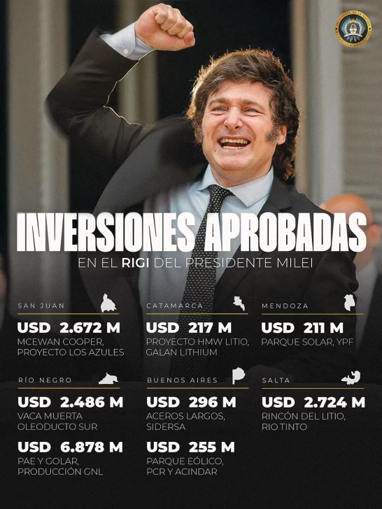 Nación asegura que a un año del RIGI hay más de 15 mil millones de dólares en proyectos aprobados y otros en evaluación