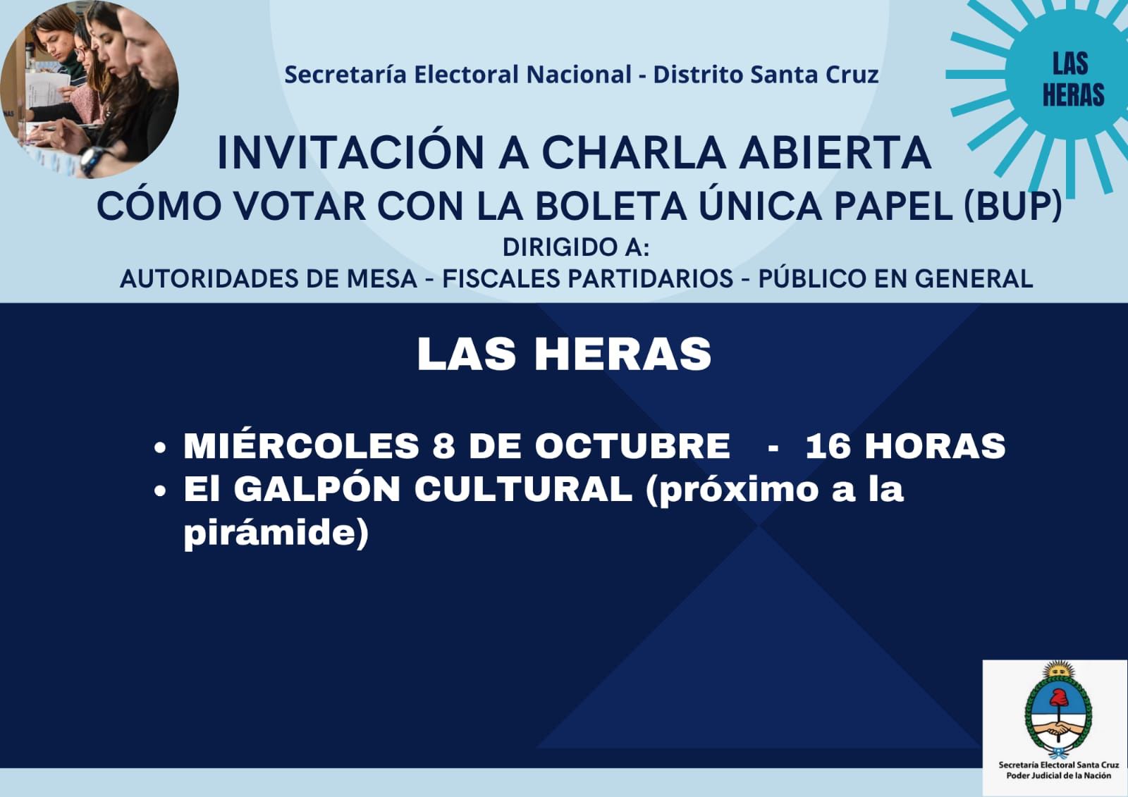  Miércoles 8 de octubre a las 16 horas, en 