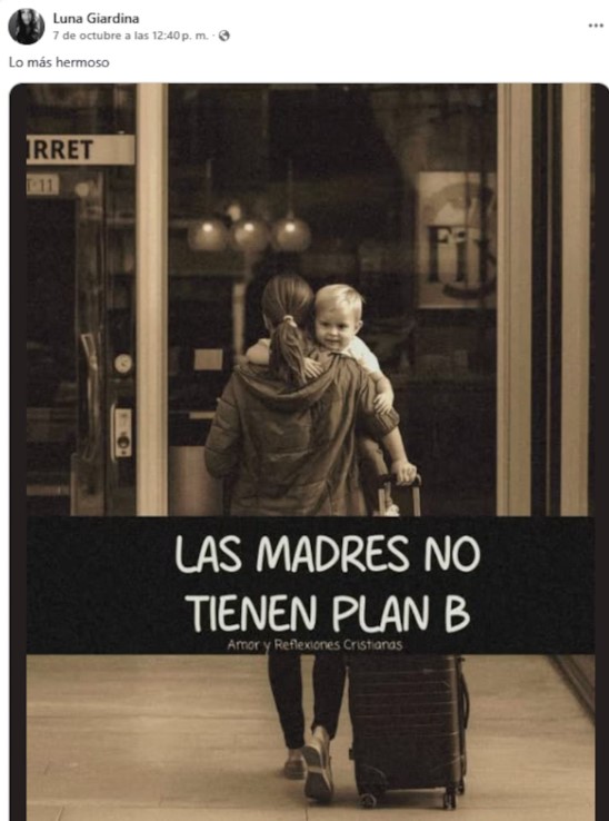  Días antes de ser asesinada, Luna daba cuenta de la relación que tenía con su hijo.