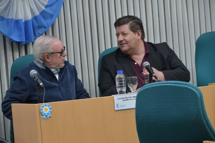 Daniel Peralta y Pedro Luxen, miembros de la Sala Juzgadora en el juicio político contra Fernando Basanta. FOTO: JOSÉ SILVA / LA OPINIÓN AUSTRAL.
