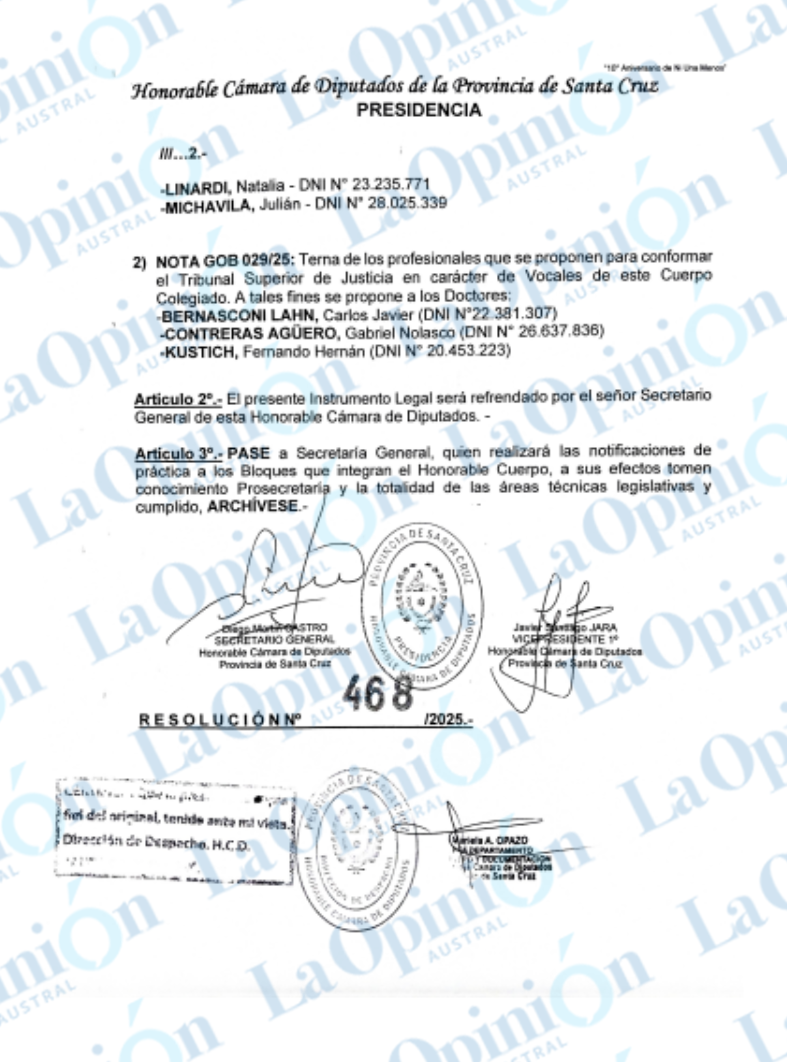 Realizarán sesión extraordinaria para designar dos vocales del Tribunal Superior de Justicia