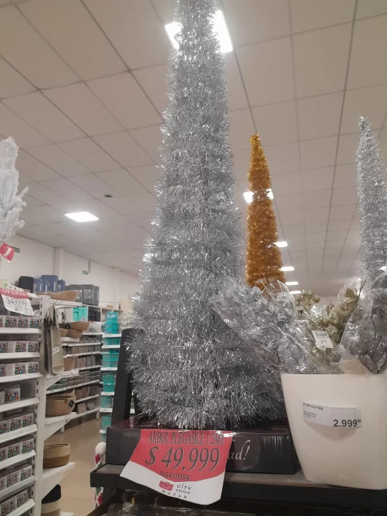  En Caleta Olivia, la variedad es amplia y los precios dependen del tamaño y el tipo de árbol. En los comercios locales, los más pequeños pueden encontrarse desde 7.000 pesos, los medianos rondan entre 15.000 y 40.000, y los modelos más grandes, frondosos o nevados, alcanzan los 50.000 pesos. Algunos ejemplares de 1,80 a 2,10 metros superan incluso los 150.000 o 250.000 pesos.