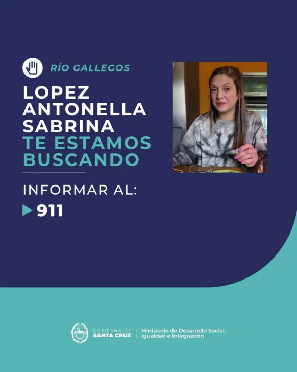 Buscan a Antonella Condori López, una joven desaparecida en Río Gallegos