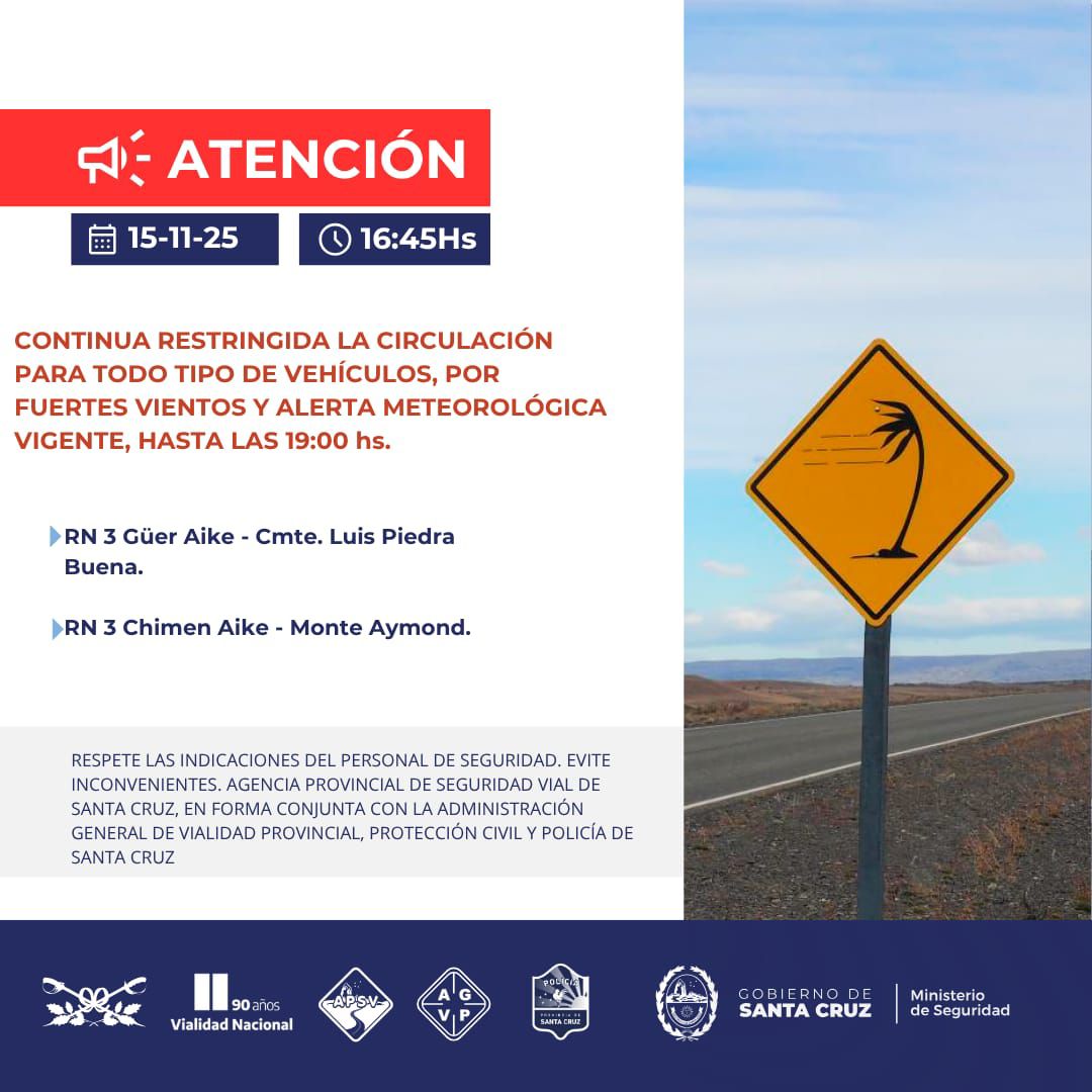 Continúan restringidas algunas rutas de Santa Cruz: ¿Hasta qué hora?