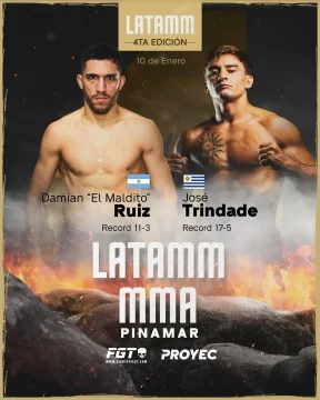 Damián “El Maldito” Ruiz vuelve al octágono en Pinamar: duelo Argentina–Uruguay en LATAMM MMA Damián “El Maldito” Ruiz vuelve al octágono en Pinamar: duelo Argentina–Uruguay en LATAMM MMA