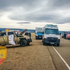 Turistas belgas protagonizaron un vuelco en la Ruta 40: un hombre murió y una mujer resultó herida