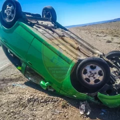 Vuelco en la Ruta 40: una persona debió recibir atención médica