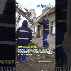 Ráfagas de viento vientos de 115 km/h causaron daños en Río Gallegos
