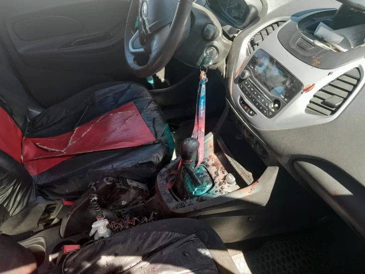 El extrabajador de la remiseria quiso apuñalar a un chofer, causó destrozos en la sede y enfrentó a la Policía