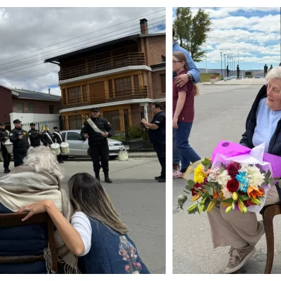 ¡Feliz cumpleaños “Granny”!: la Banda de Música de la Policía sorprendió a Christine Garvie de Halliday ¡Feliz cumpleaños “Granny”!: la Banda de Música de la Policía sorprendió a Christine Garvie de Halliday
