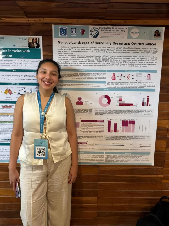  Camila Peñalva, integrante del equipo de Unidad de Conocimiento Traslacional Hospitalaria Patagónica (UCTHP-CONICET).