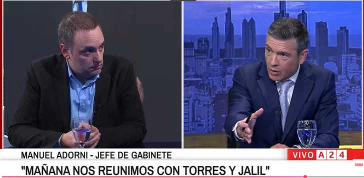 Los funcionarios Santilli y Adorni recibirán al gobernador “Nacho” Torres