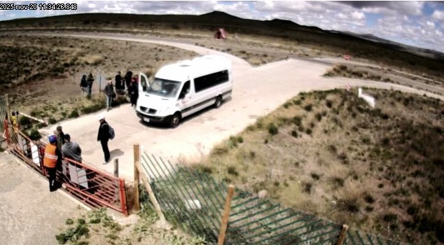  El bloqueo a una de las mineras.
