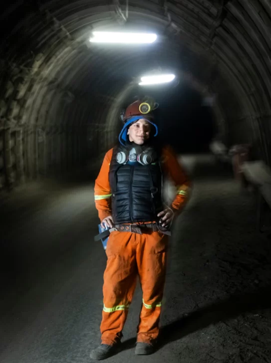  Carla Antonella Rodriguez en la mina de Río Turbio.