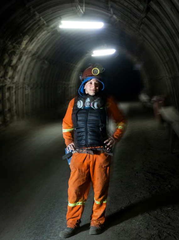  Carla Antonella Rodriguez en la mina de Río Turbio.
