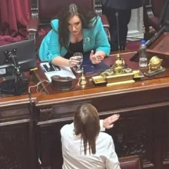 Villarruel y Bullrich se cruzaron en la jura de los nuevos senadores