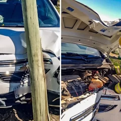 Perdió el control y chocó contra un poste de alumbrado en El Calafate