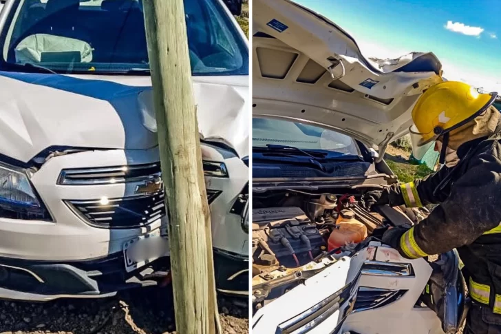 Perdió el control y chocó contra un poste de alumbrado en El Calafate